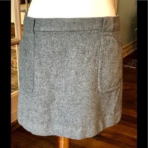 J. Crew gray wool mini skirt 10